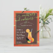 Seltsame Halloween Parody Cocktails und Cadavers Einladung (Stehend Vorderseite)