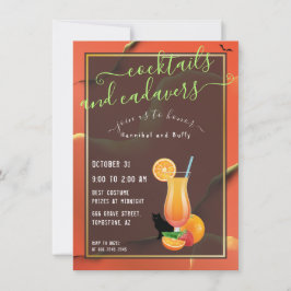 Seltsame Halloween Parody Cocktails und Cadavers Einladung