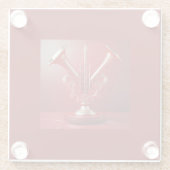 Seltsame Horn Instrument-Ruhigstellung auf dem Soc Glasuntersetzer (Rückseite)