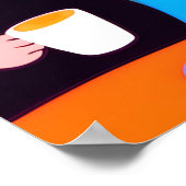 Seltsame Kaffeetrinker Poster (Ecke)