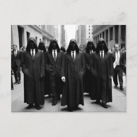 Seltsame, kaputte Menschen Postkarte (Vorderseite)