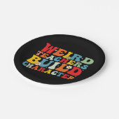 Seltsame Lehrer bauen Charakter Groovy Lehrer Pappteller (Schrägansicht)