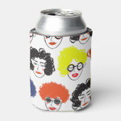 Seltsame Leute drängen sich: nahtloses Design. Dosenkühler (Kanne Vorderseite)