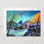 Seltsame Lichter - komische Lichter Postkarte (Vorne/Hinten)