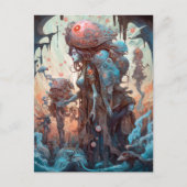 Seltsame mutierte Frauen Surreal Art Postkarte (Vorderseite)