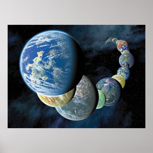 Seltsame neue Welten Alien Planet Montage Poster (Vorne)