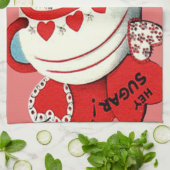 Seltsame Niedliche Funny Sugar Bowl Herz Valentine Handtuch (Gefaltet)