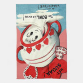 Seltsame Niedliche Funny Sugar Bowl Herz Valentine Handtuch (Vertikal)