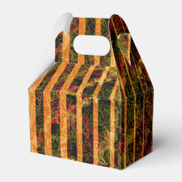 Seltsame orangefarbene Streifen und kleine Quadrat Geschenkschachtel