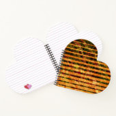 Seltsame orangefarbene Streifen und kleine Quadrat Notizblock (Innenseite)