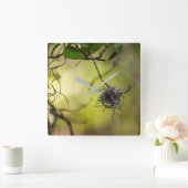 Seltsame Pflanze Quadratische Wanduhr (Zuhause)