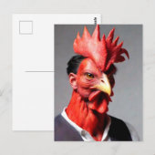Seltsame Rooster-Typ Postkarte (Vorne/Hinten)