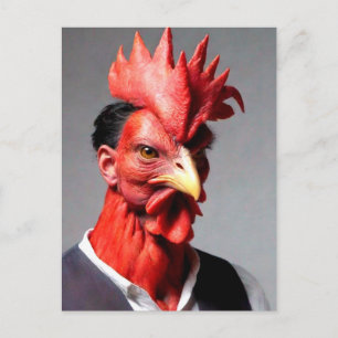 Seltsame Rooster-Typ Postkarte