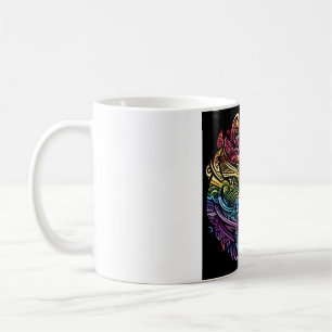 seltsame Stammes-Regenbogentasse Kaffeetasse