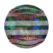 Seltsame Streifen und farbenfrohe Kratzer und Lini Baseball (Rückseite)