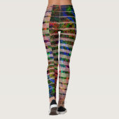 Seltsame Streifen und farbige Kratzer, rötlich Leggings (Rückseite)
