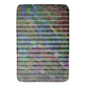 Seltsame Streifen und kratzte abstrakte Quadrate Badematte (Vorderseite Vertikal)