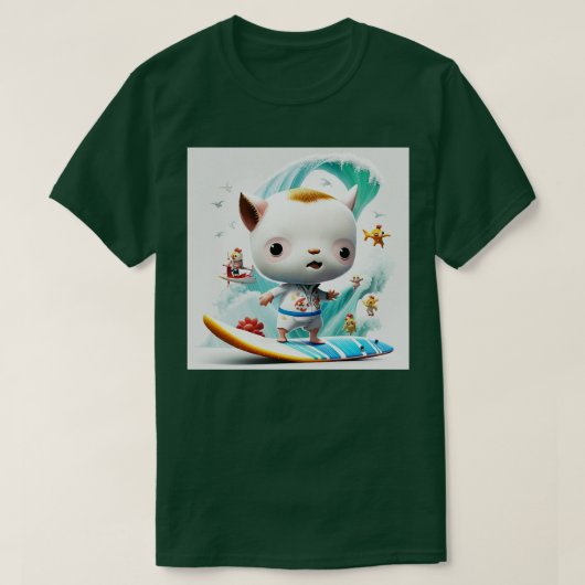 Seltsame Surferwelt T-Shirt (Design vorne)