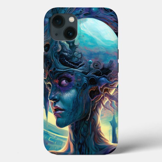 Seltsame Surreal Alien Woman Art Case-Mate iPhone Hülle (Rückseite)