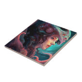 Seltsame Surreal Alien Woman Art Fliese (Seite)