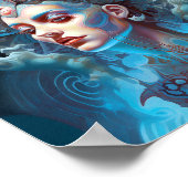 Seltsame Surreal Alien Woman Art Poster (Ecke)