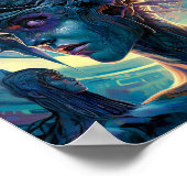 Seltsame Surreal Alien Woman Art Poster (Ecke)