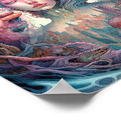 Seltsame Surreal Alien Woman Art Poster (Ecke)