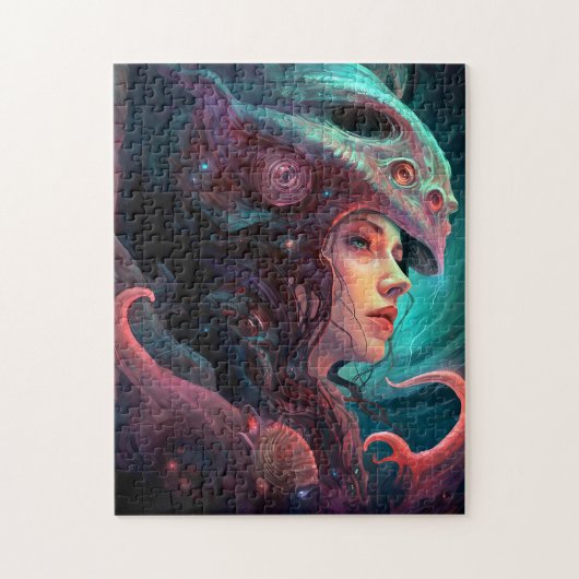 Seltsame Surreal Alien Woman Art Puzzle (Vertikal)