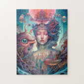 Seltsame Surreal Alien Woman Art Puzzle (Vertikal)
