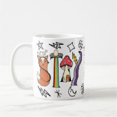 Seltsame Tasse mit Doodles bleibe (Links)