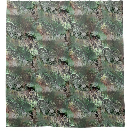 Seltsame Textur in grau mit abstraktem Schädel Duschvorhang (Vorderseite)