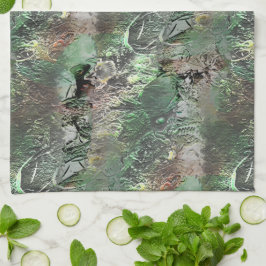 Seltsame Textur in grau mit abstraktem Schädel Geschirrtuch