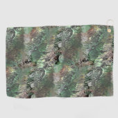 Seltsame Textur in grau mit abstraktem Schädel Golfhandtuch (Horizontal)