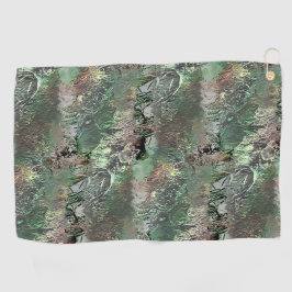 Seltsame Textur in grau mit abstraktem Schädel Golfhandtuch