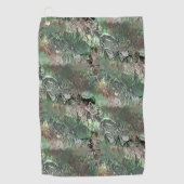 Seltsame Textur in grau mit abstraktem Schädel Golfhandtuch (Vorderseite)