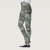 Seltsame Textur in grau mit abstraktem Schädel Leggings (Links)