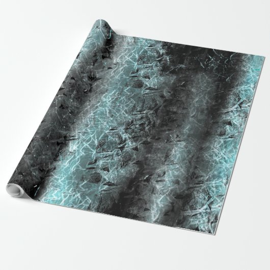 Seltsame Textur mit kleinen Lichtpunkten in blau Geschenkpapier (Ungerollt)