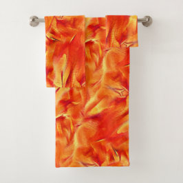 Seltsame Textur sehr satin Ton, viel rötlich golde Badhandtuch Set