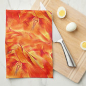 Seltsame Textur sehr satin Ton, viel rötlich golde Geschirrtuch (Viertel Falte)