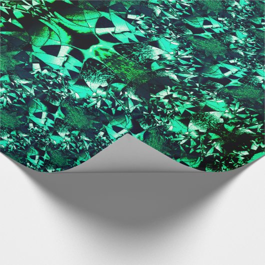 Seltsame und gekrönte Formen mit grünem "hell" Geschenkpapier (Ecke)