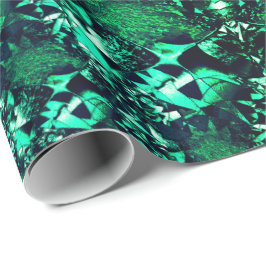 Seltsame und gekrönte Formen mit grünem "hell" Geschenkpapier