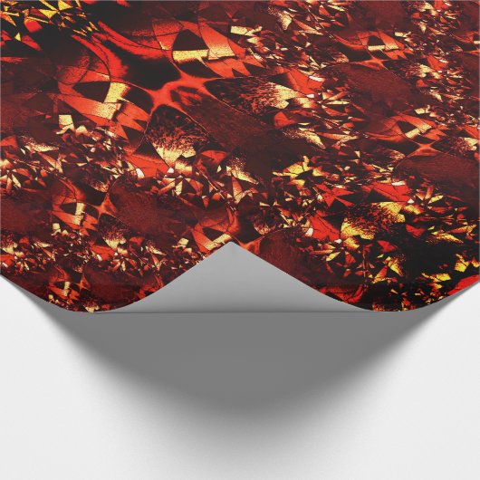 Seltsame und gekrönte Formen mit Korallen "hell" Geschenkpapier (Ecke)