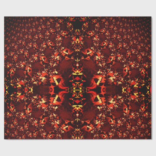 Seltsame und gekrönte Formen mit Korallen "hell" Geschenkpapier (Flach)