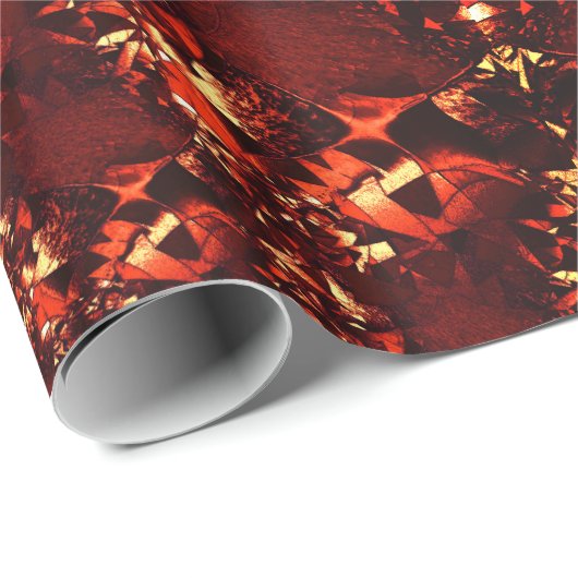 Seltsame und gekrönte Formen mit Korallen "hell" Geschenkpapier (Rolleneckpunkt)