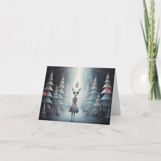 Seltsame ungewöhnliche Weihnachtskarten Feiertagskarte (Vorderseite)