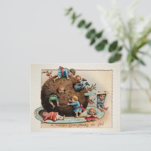 Seltsame Viktorianische Kinder in Weihnachten Postkarte (Stehend Vorderseite)