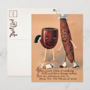 Seltsame viktorianische Rauchpostkarte Postkarte