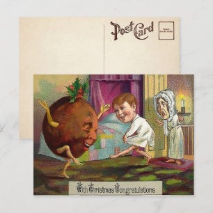 Seltsame viktorianische Weihnachts-Gratulations-Po Postkarte