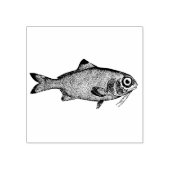 Seltsame Vintage Fische zeichnend Gummistempel (Prägung)