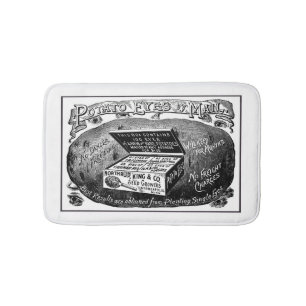 Seltsame Vintage Kartoffelwerbung Badematte